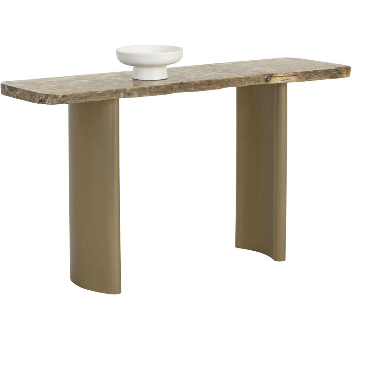 SUNPAN 112904 Kashtha 59 X 16 inch Natural / Antique Brass Console Table
